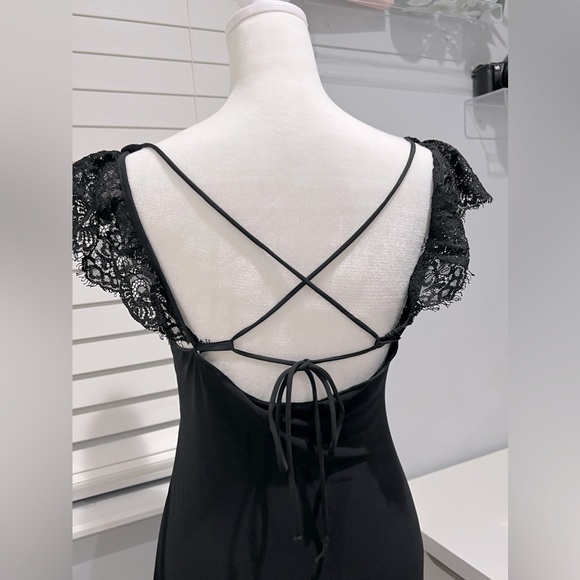 Vintage Y2K Moda International Black Midi Dress - Picture 5 of 10